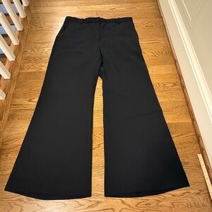 COS Wide Leg 100% Wool Tailored Trousers | Black | Size 12 | NWOT